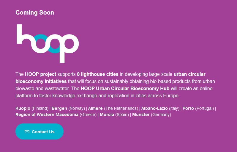 HOOP, new European project to vitalise urban bioeconomy