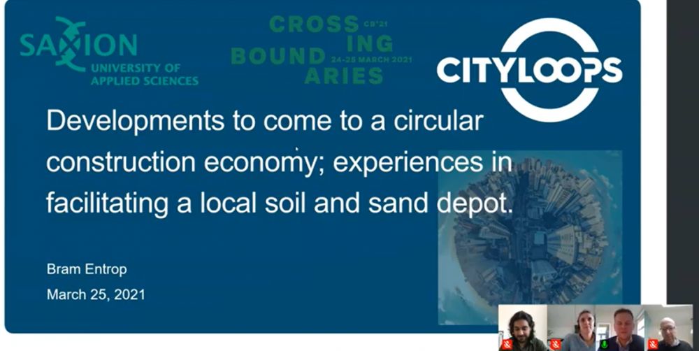 CityLoops research on soil and sand depots in Apeldoorn presented at Crossing Boundaries conference